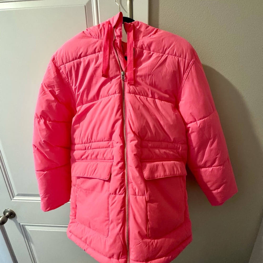 Neon Pink Puffer Coat